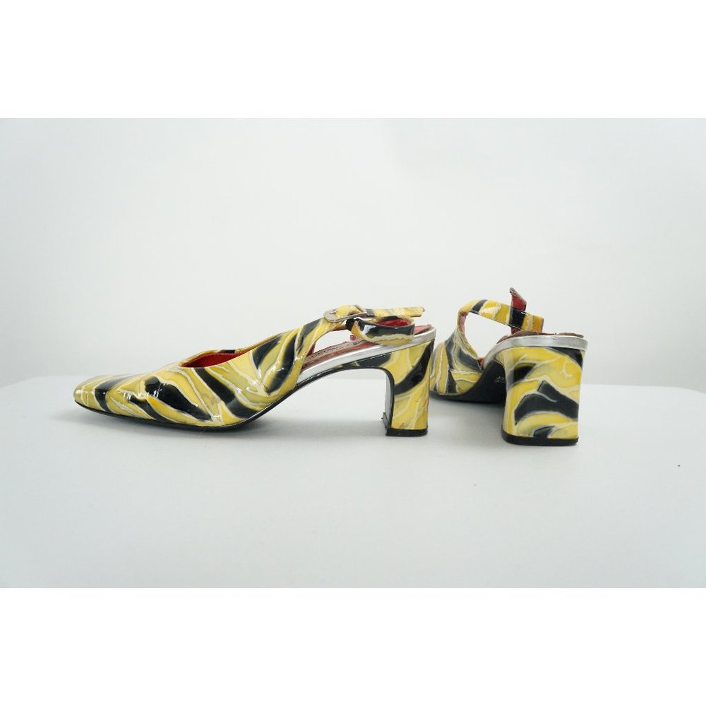 Maggie Sweet Slingbacks, Chunky Heel, Yellow